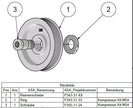 Riemenscheibe ET 17,5mm mit Schraube