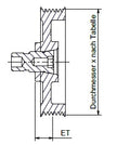 Riemenscheibe ET 17,5mm mit Schraube